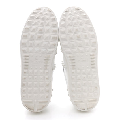Valentino Garavani Calfskin Rockstud Untitled Open Sneakers 38 White 5 of 11
