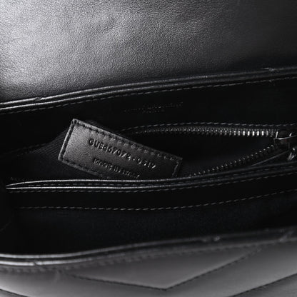 Saint Laurent Calfskin Y Quilted Monogram Toy Loulou Crossbody Bag Black 9 of 10