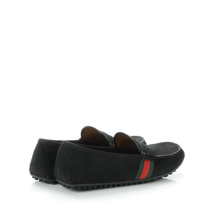Gucci Suede Web Mens Kanye Driver Loafers 9.5 Black 4 of 9