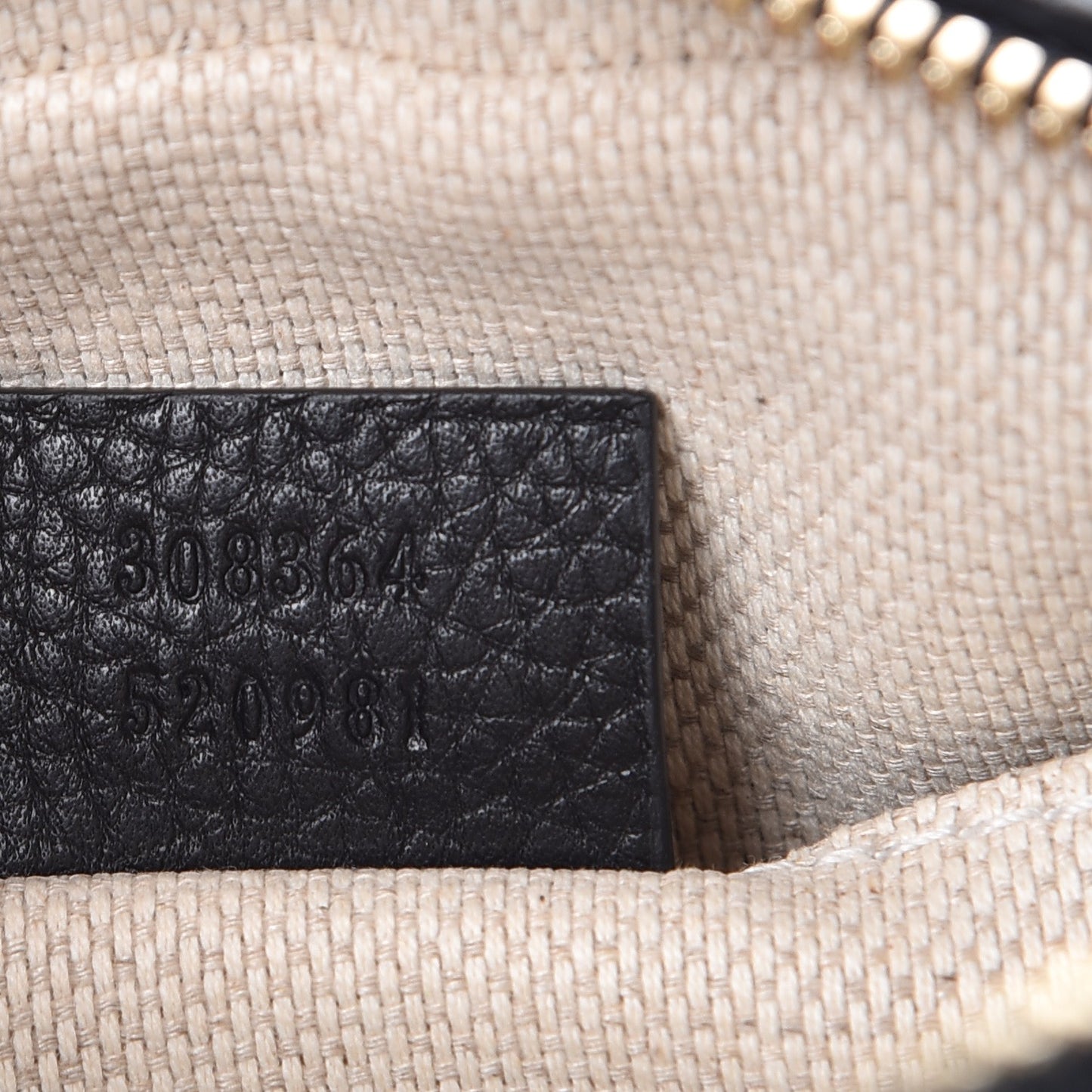 Pebbled Calfskin Small Soho Disco Bag Black