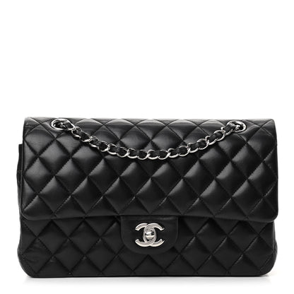 Chanel Lambskin Quilted Medium Double Flap Black 1 of 32