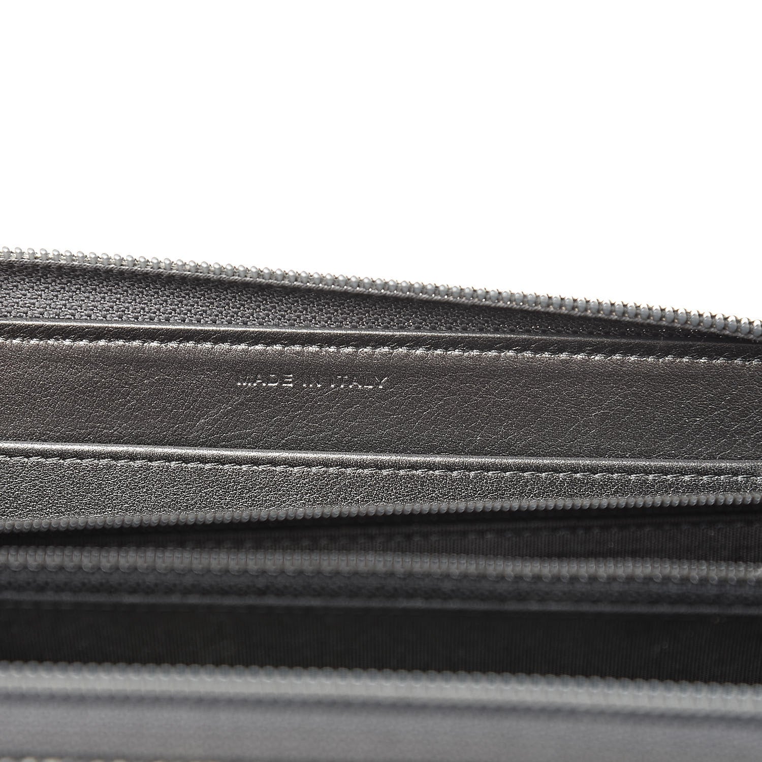 Chanel Metallic Calfskin Large Timeless CC Zip Around Wallet Argent Fonce 7 of 9