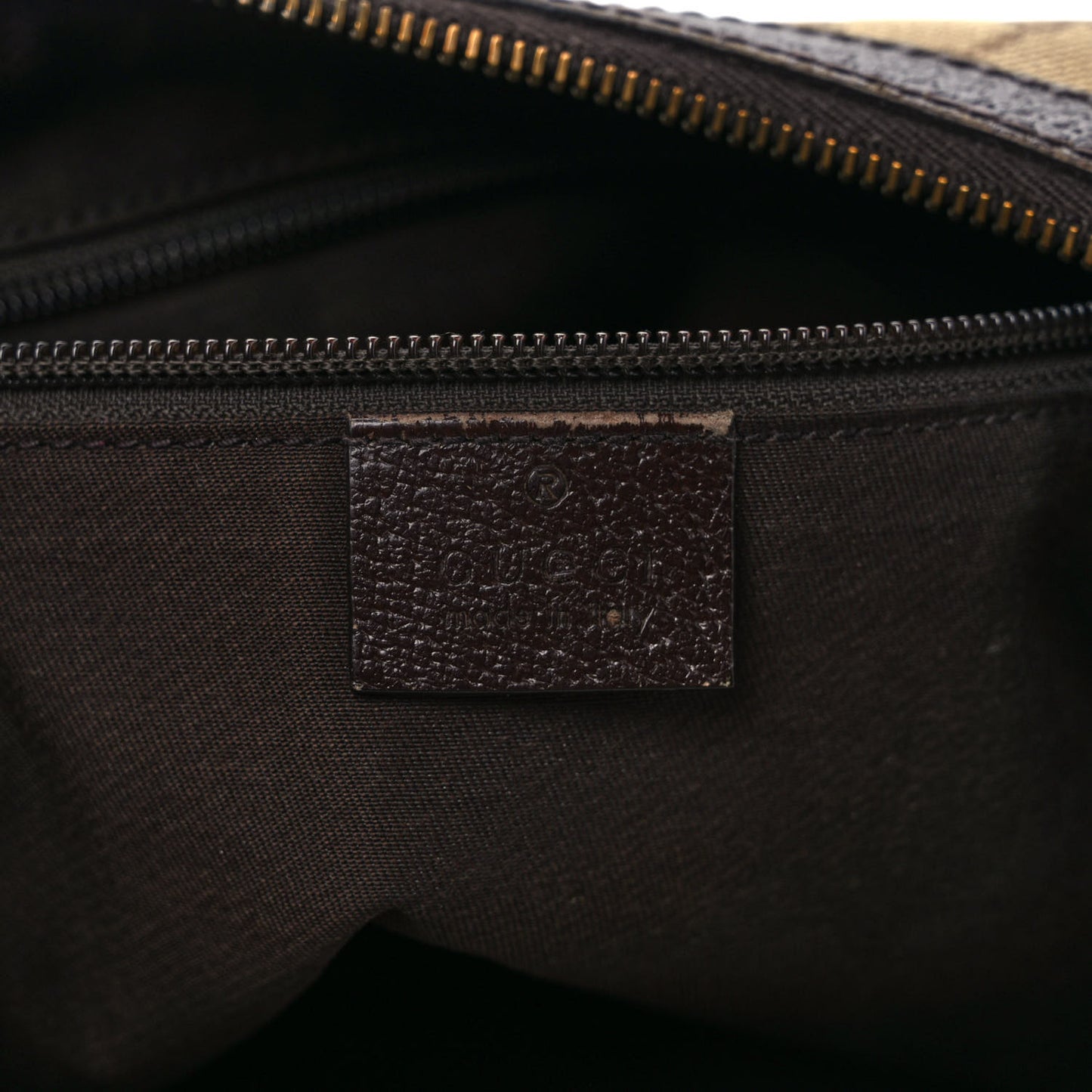 Monogram Web Medium Half Moon Hobo Dark Brown