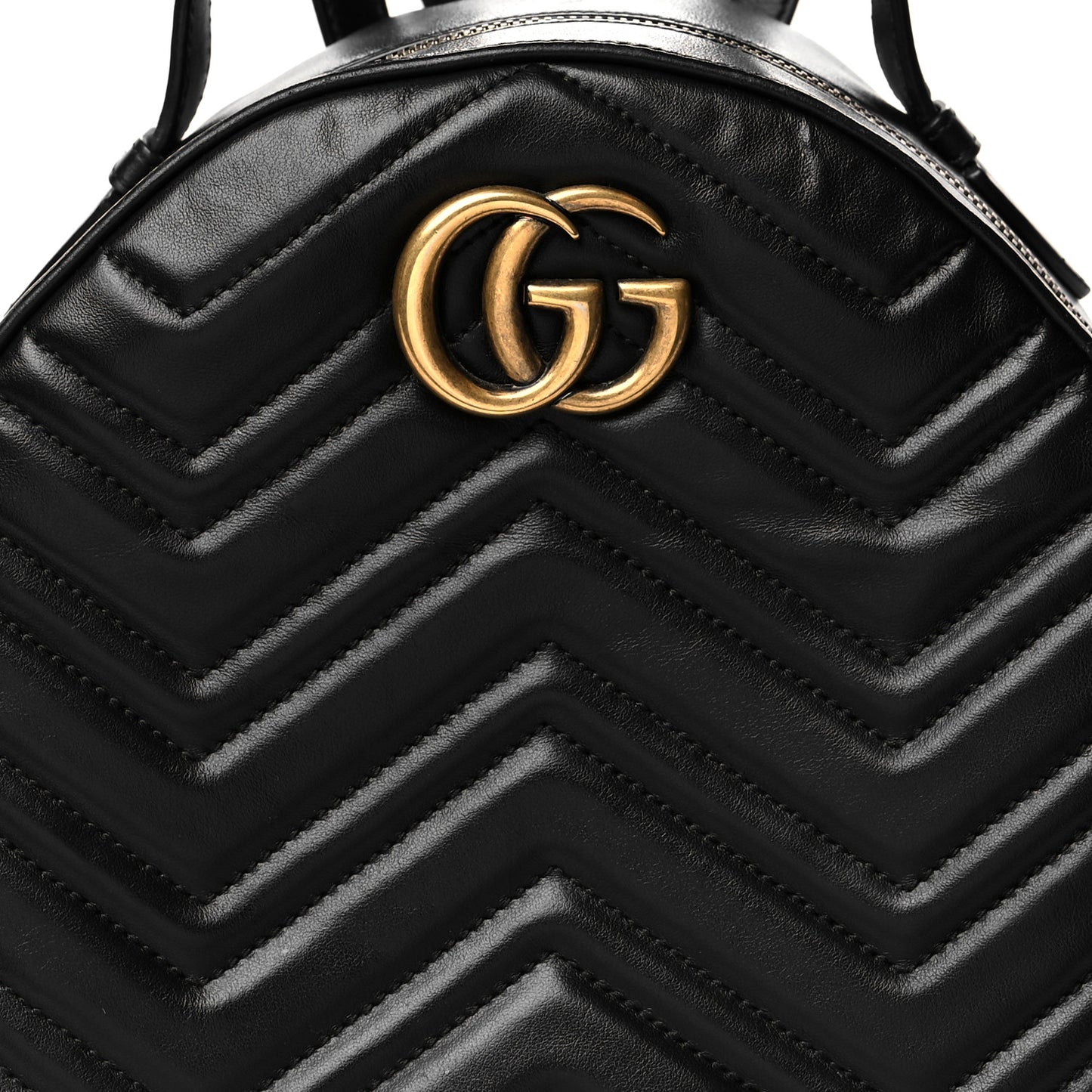 Calfskin Matelasse GG Marmont Dome Backpack Black