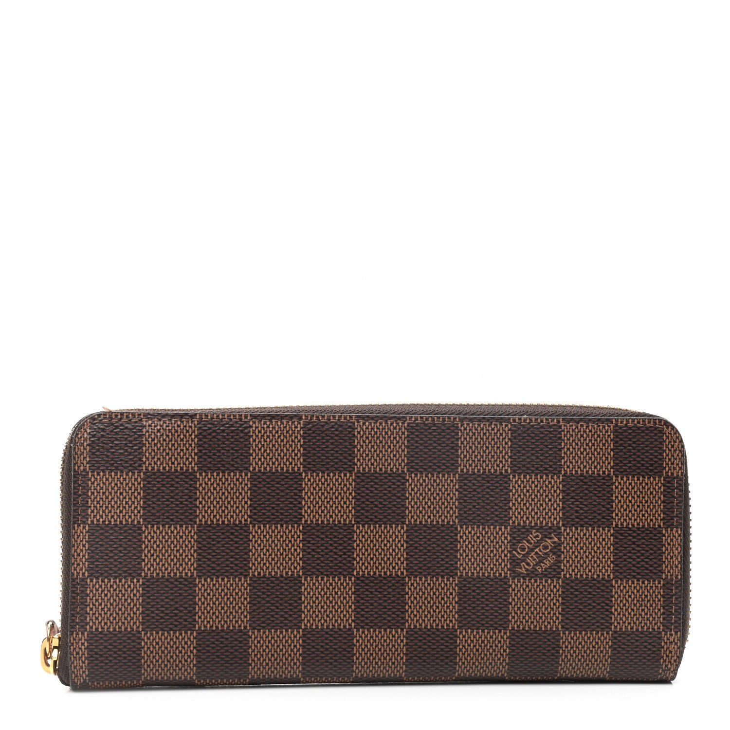 Louis Vuitton Damier Ebene Clemence Wallet Rose Ballerine 1 of 8
