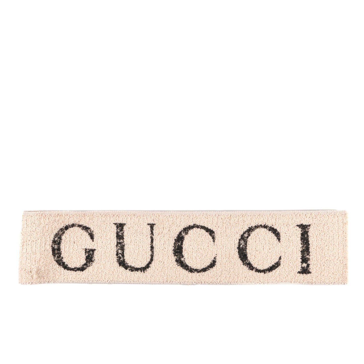 Cotton Elastic Gucci Logo Headband White