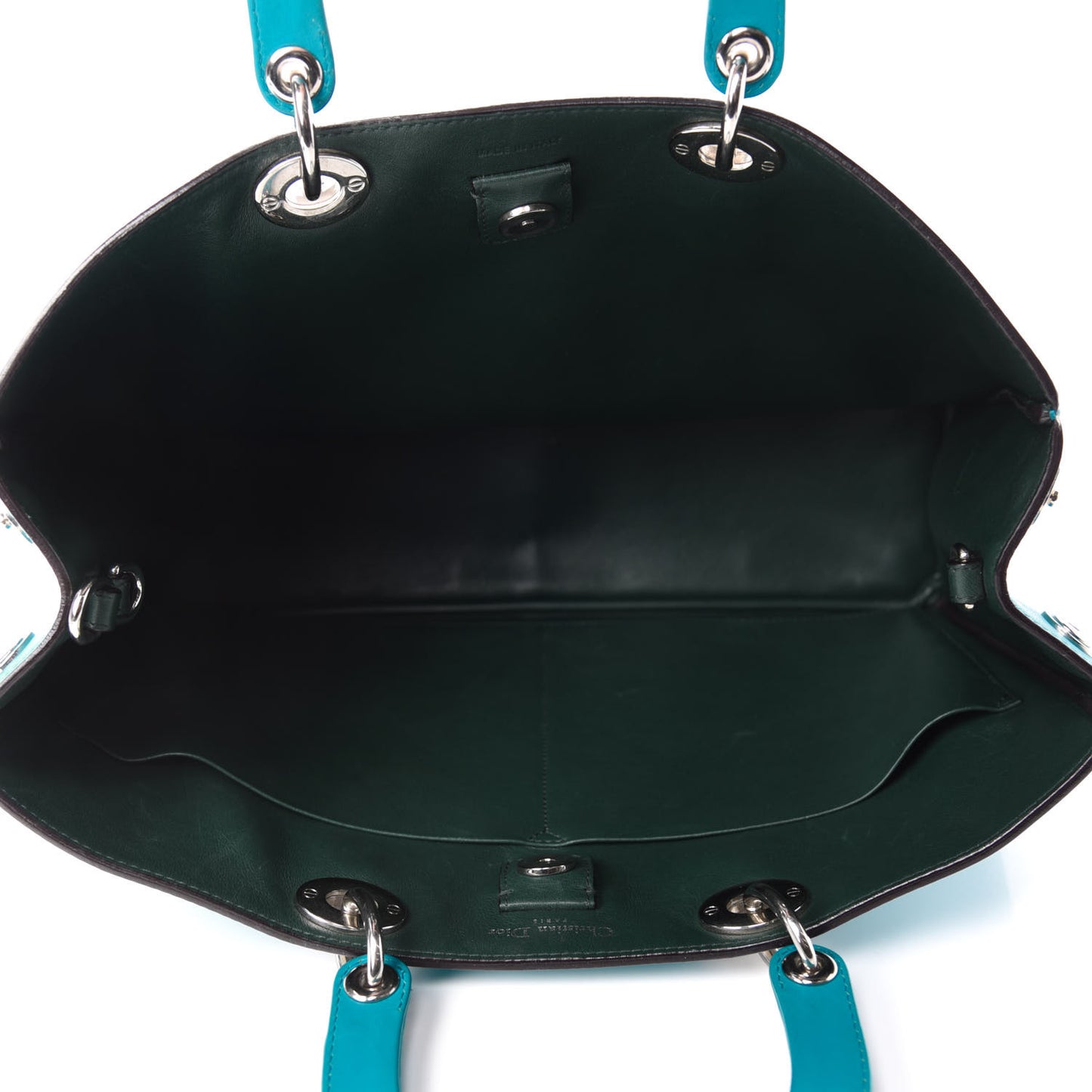 Smooth Calfskin Large Diorissimo Tote Turquoise