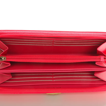 Chanel Patent Quilted Boy Zip Around Wallet Pink 5 of 7