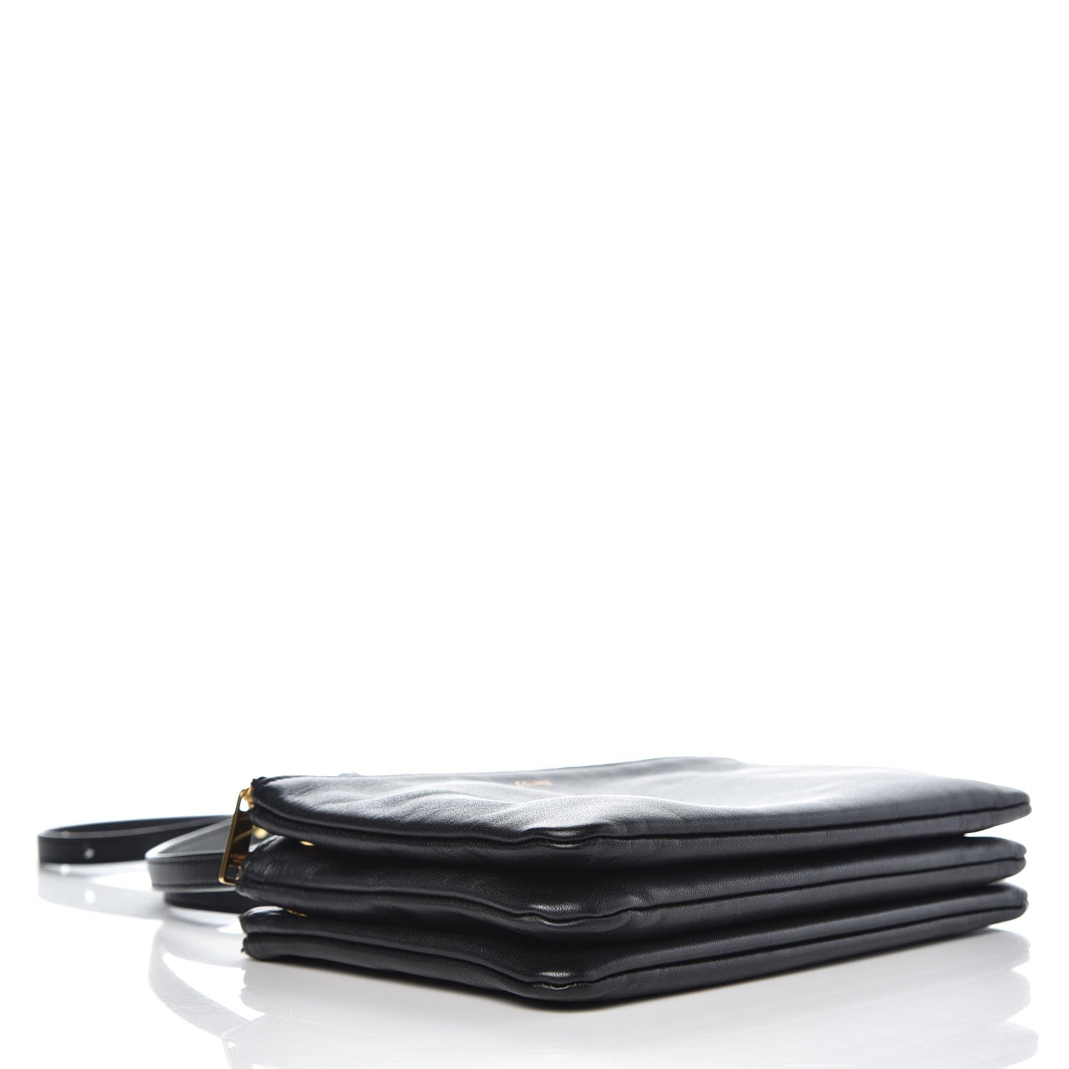 Celine Lambskin Small Trio Crossbody Bag Black 4 of 8