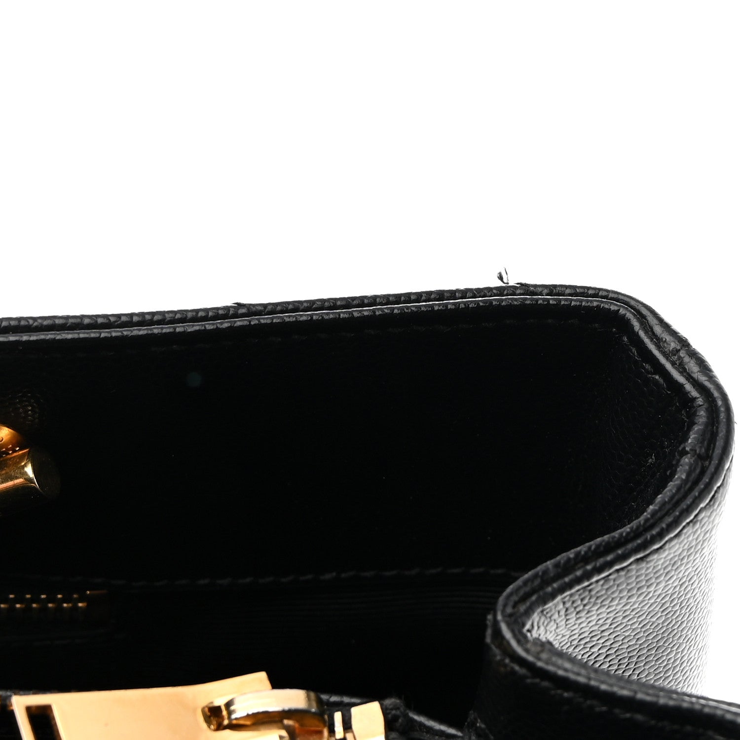 Saint Laurent Grain De Poudre Matelasse Chevron Monogram Shopping Bag Black 12 of 13