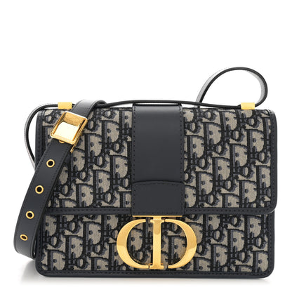 Christian Dior Oblique 30 Montaigne Flap Bag Blue 1 of 11