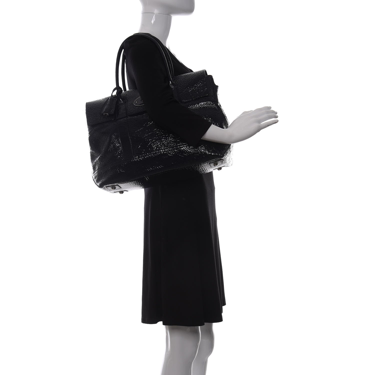 Mulberry Patent Bayswater Black 2 of 10
