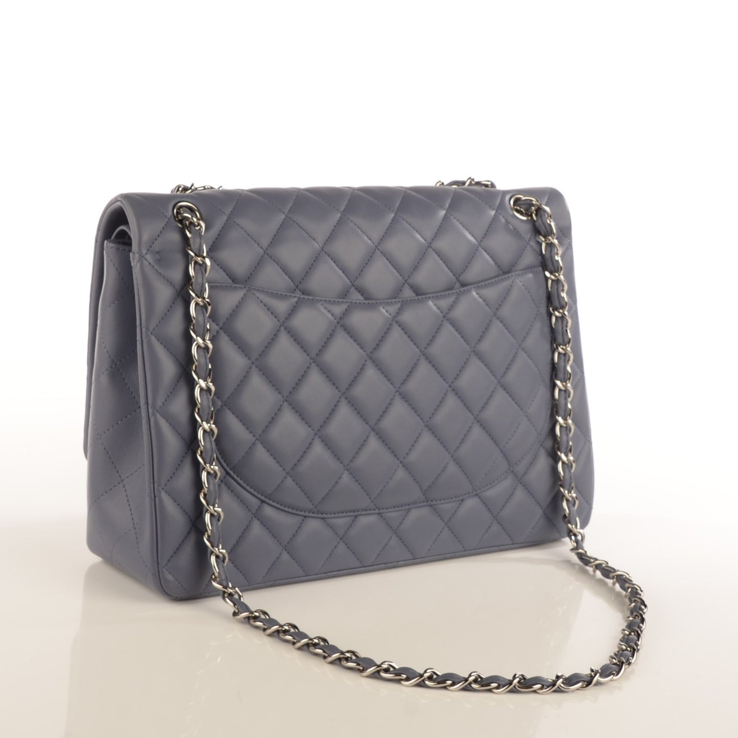 Lambskin Quilted Maxi Double Flap Purple