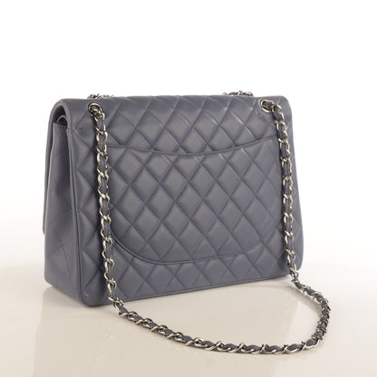 Chanel Lambskin Quilted Maxi Double Flap Purple 3 of 8