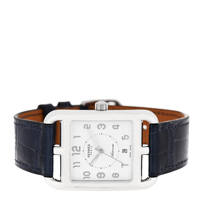 Hermes Stainless Steel Alligator 29mm Cape Cod Automatic Watch Bleu Saphir 2 of 5