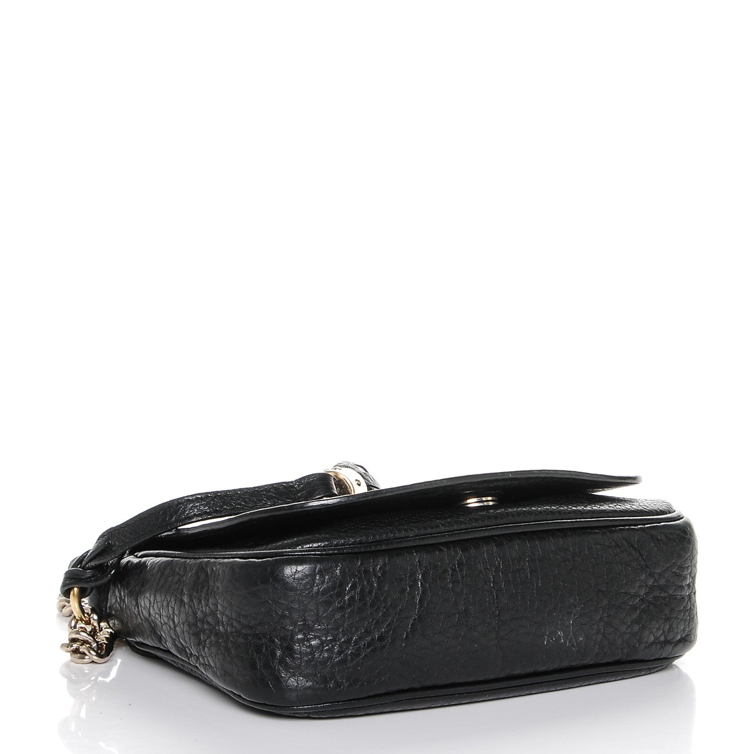 Gucci Pebbled Calfskin Small Soho Flap Crossbody Black 4 of 7