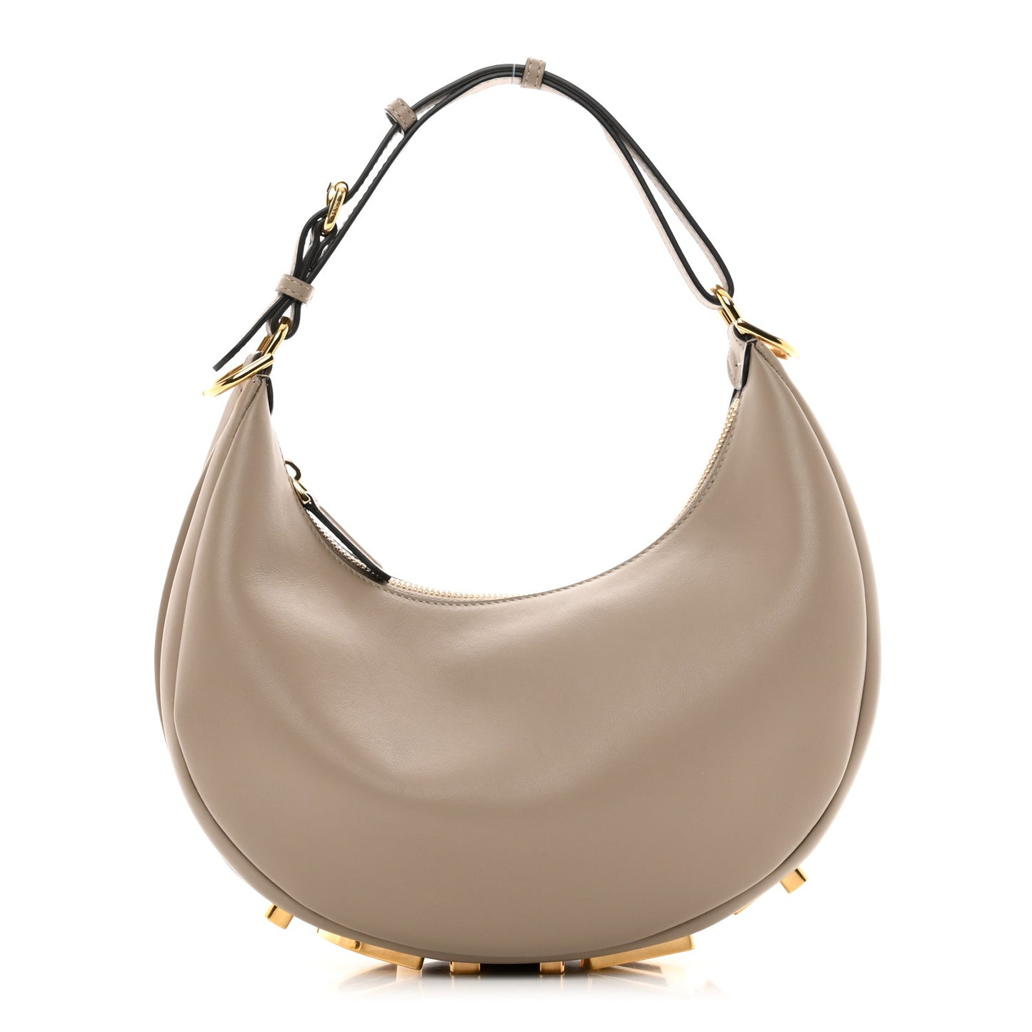 Vitello Grace Matte Small Fendigraphy Hobo Bag Nuvola