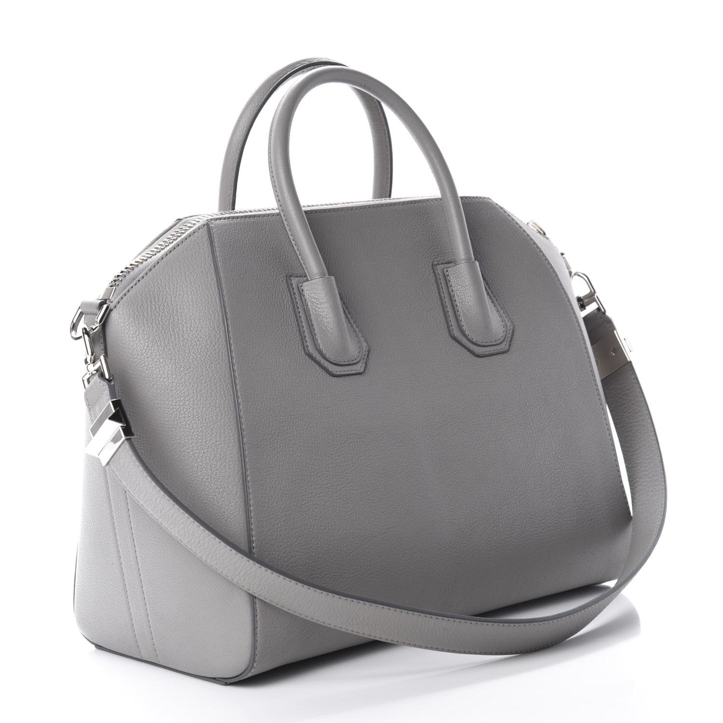Sugar Goatskin Medium Antigona Pearl Grey