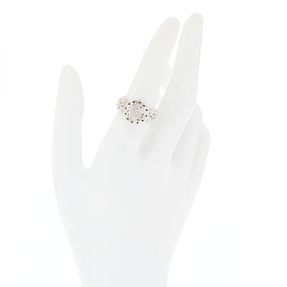 John Hardy Sterling Silver Diamond Small Circle Contour Ring 54 7 2 of 6