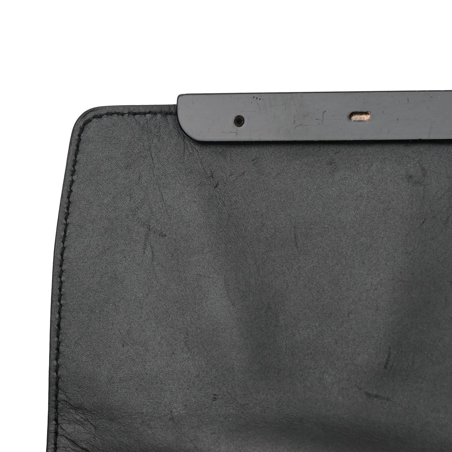 Pebbled Calfskin Fringe Lucky L Convertible Backpack Black