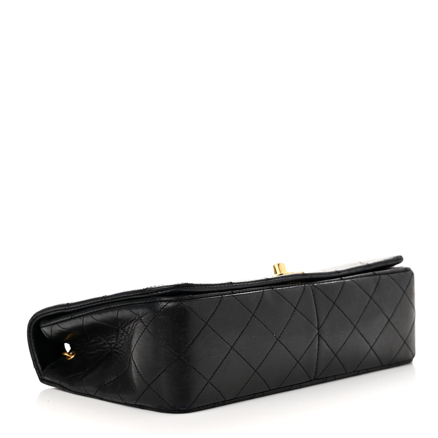 Lambskin Quilted Small Single Flap Black