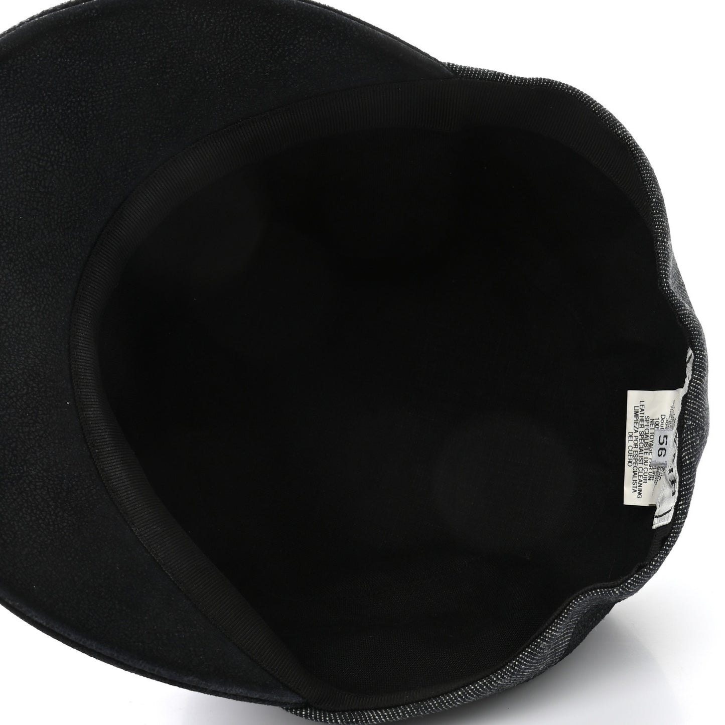 Goatskin Cotton Linen Cap 56 Black