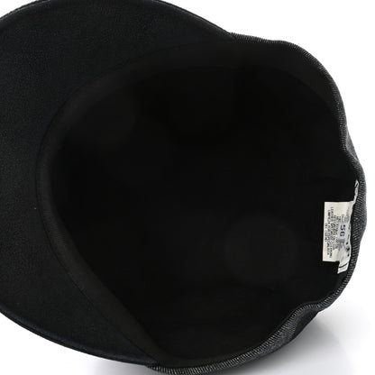 Hermes Goatskin Cotton Linen Cap 56 Black 7 of 8