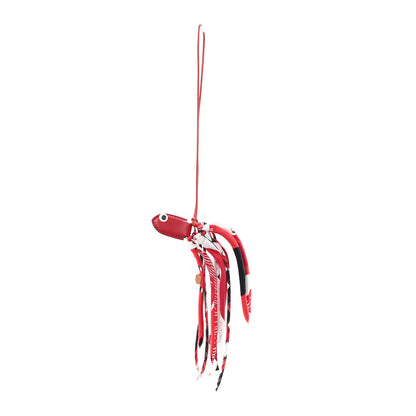 Hermes Swift Silk Petit H Betta Fish Charm Rouge 1 of 5
