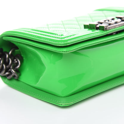 Chanel Patent Quilted Small Boy Flap Green 9 of 11