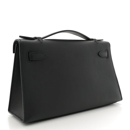Hermes Swift Kelly Pochette Clutch Black 3 of 11