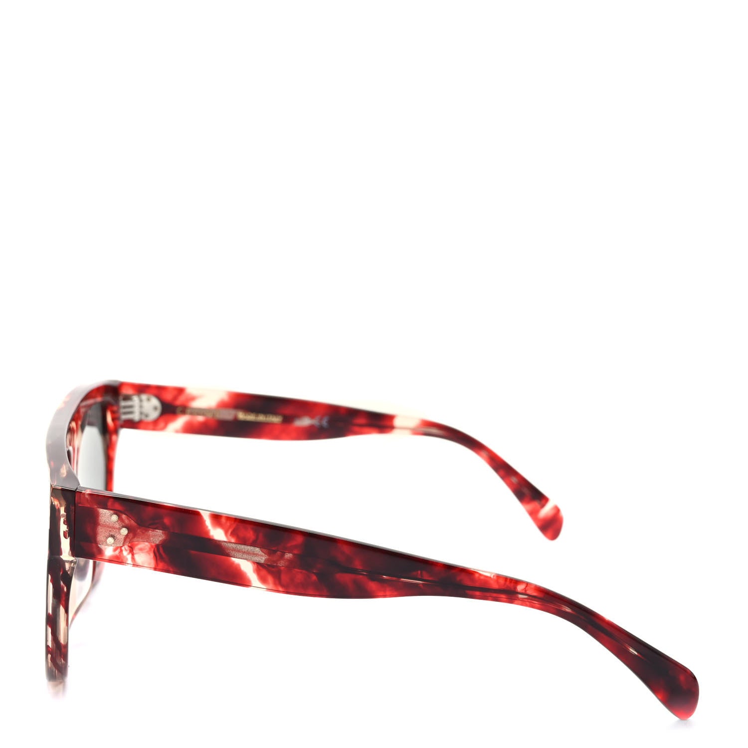 Celine Acetate Aviator Sunglasses CL 40001F Red Havana 3 of 7