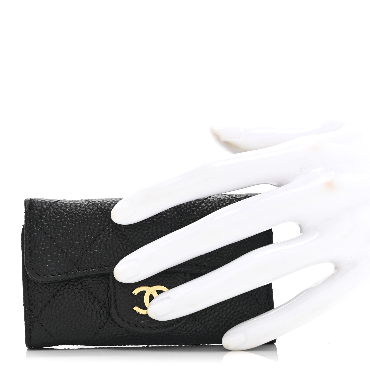 Chanel Caviar Quilted 6 Key Holder Black 2 of 10