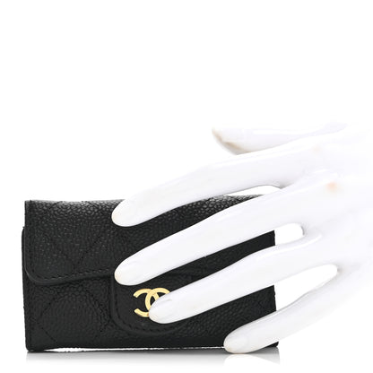 Chanel Caviar Quilted 6 Key Holder Black 2 of 10
