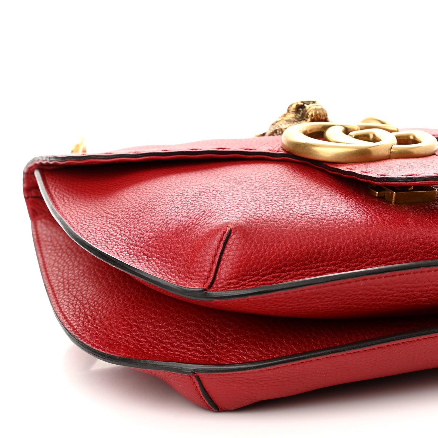 Cellarius Calfskin GG Marmont Flap Shoulder Bag Vulcanic Red