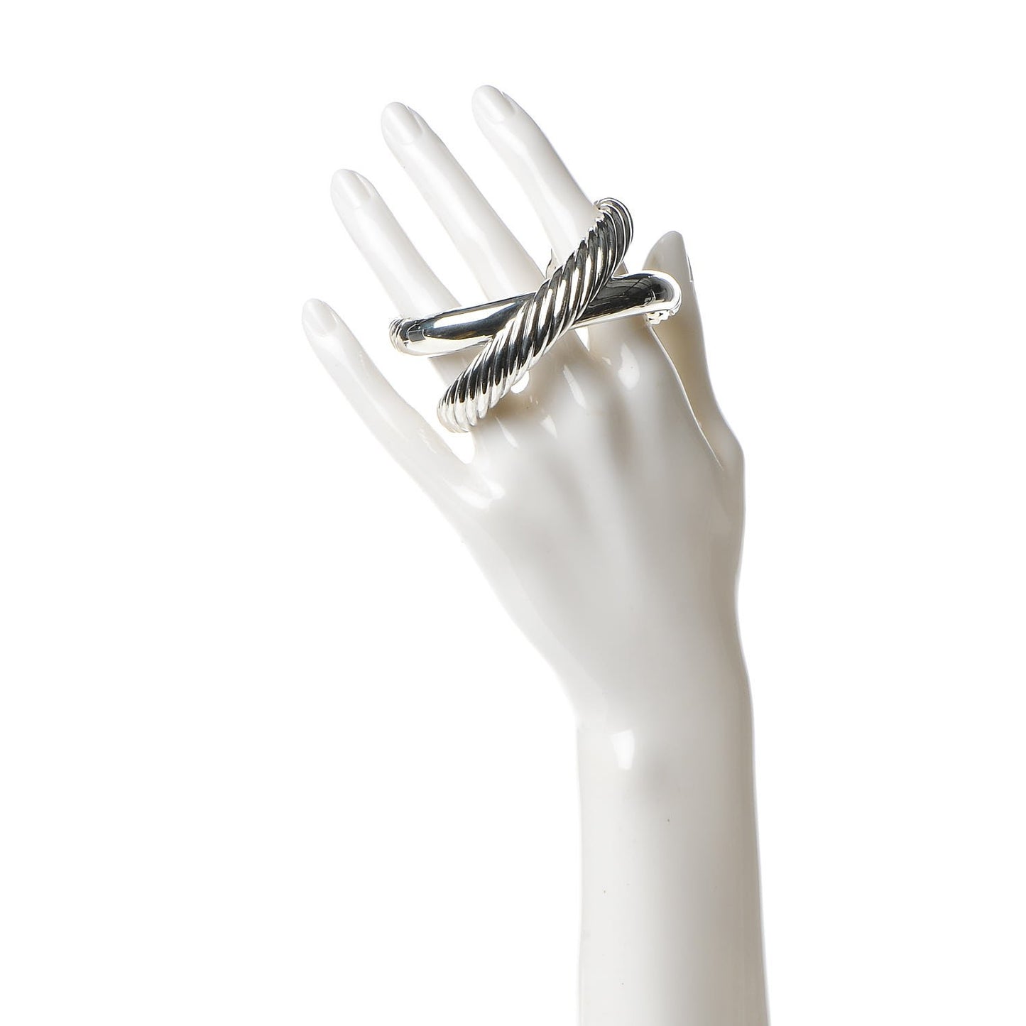 Sterling Silver Crossover Cuff