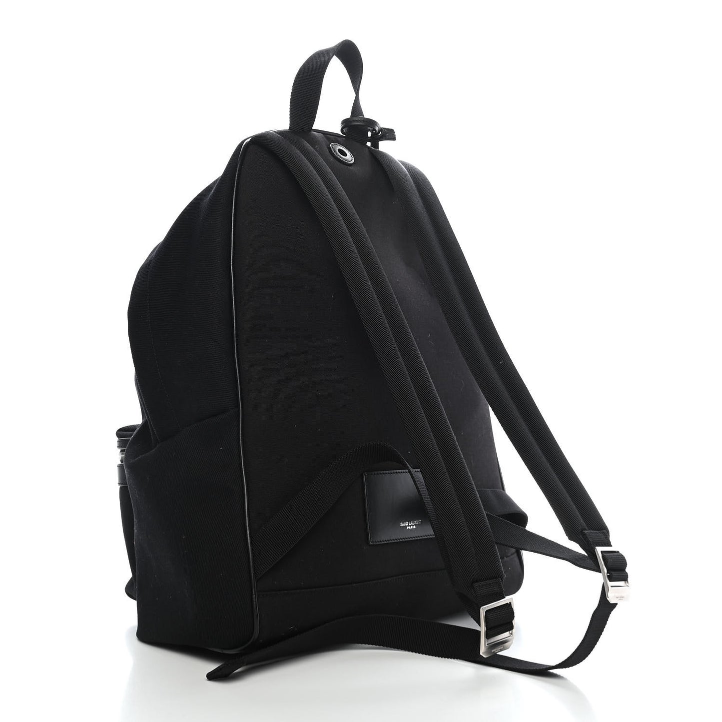 Canvas Signature Embroidered City Backpack Black