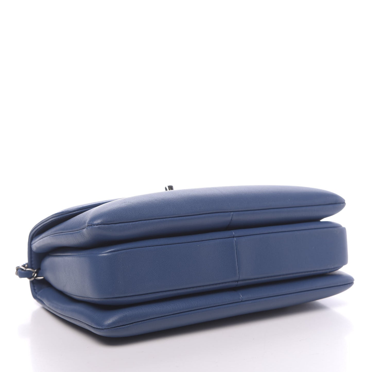 Calfskin Small Trendy CC Dual Handle Flap Bag Blue