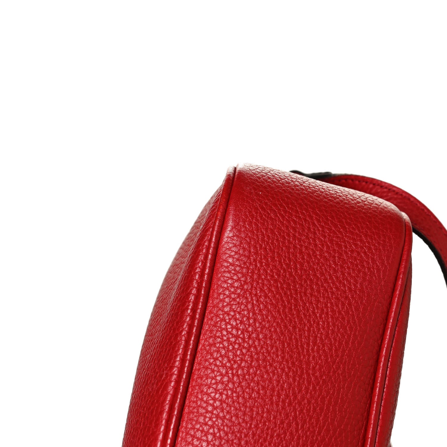 Gucci Pebbled Calfskin Small Soho Disco Bag Tabasco Red 13 of 14