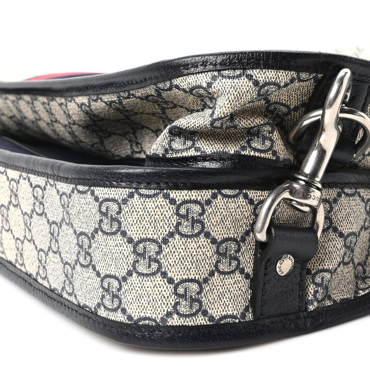 GG Supreme Monogram Web Savoy Garment Bag Beige Blue