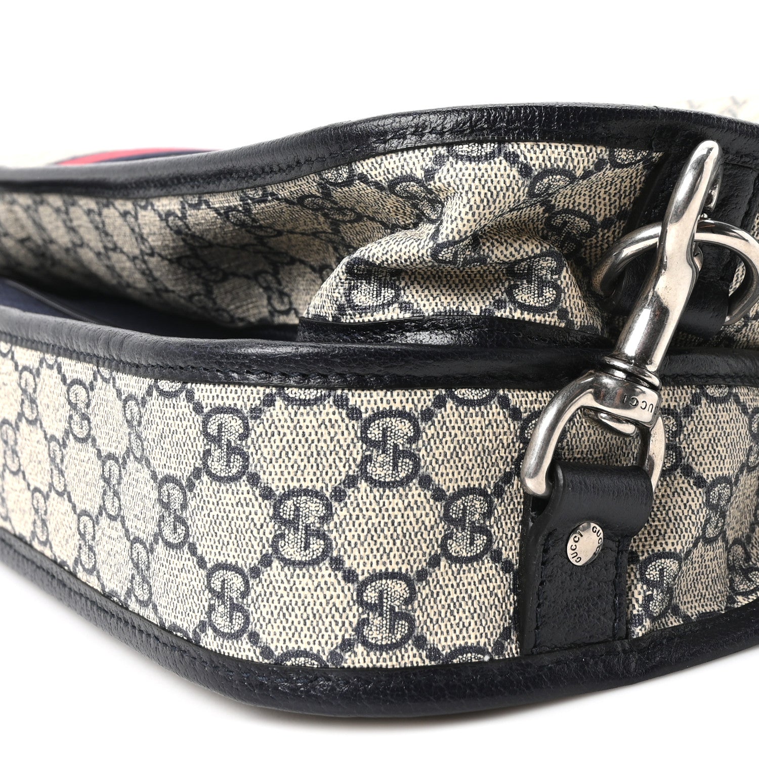 Gucci GG Supreme Monogram Web Savoy Garment Bag Beige Blue 9 of 9