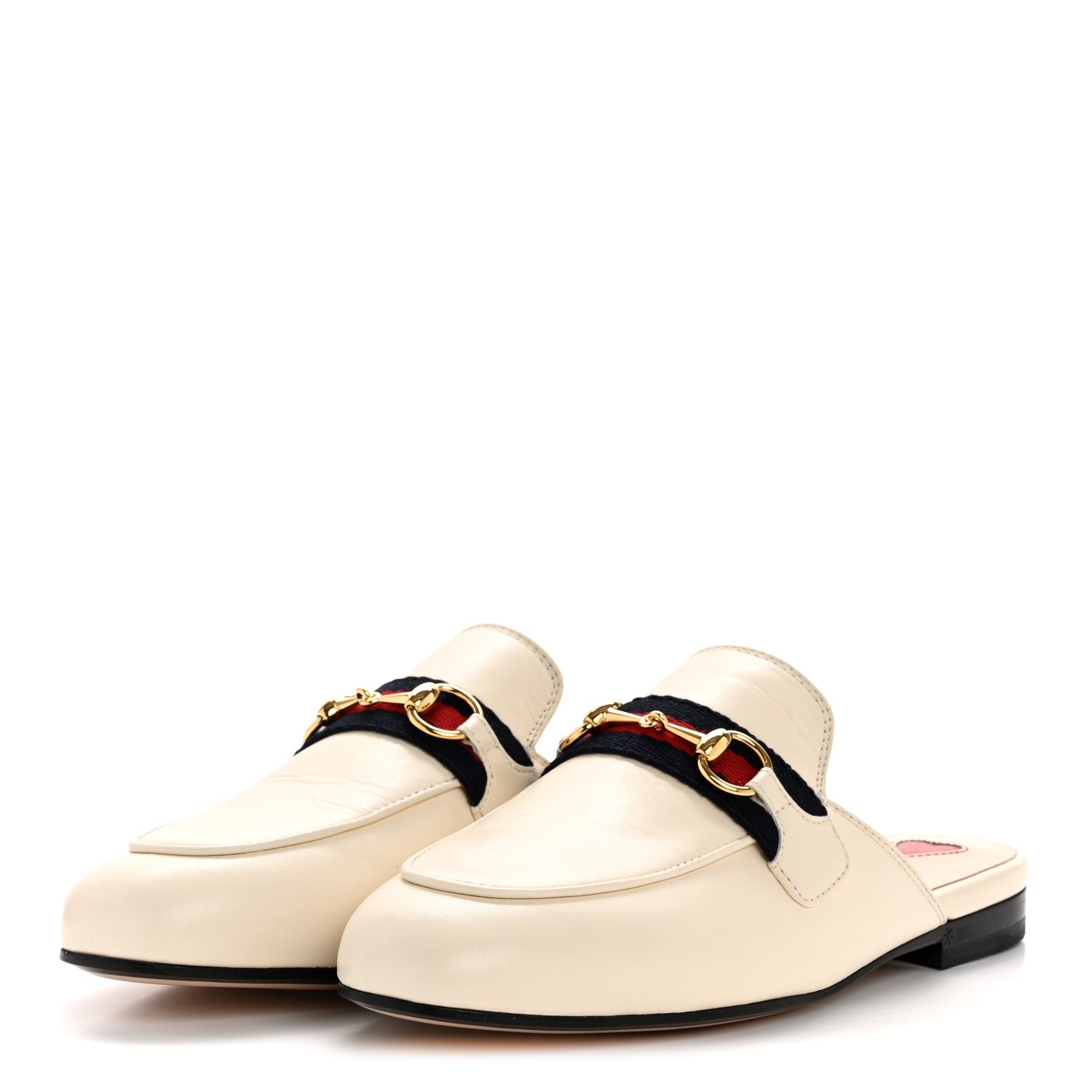 Gucci Malaga Kid Web Womens Princetown Slippers 35.5 Mystic White 4 of 9
