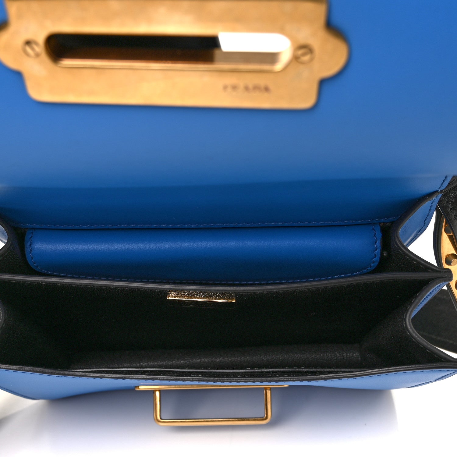Prada City Calf Saffiano Cahier Bag Marea Black 4 of 7