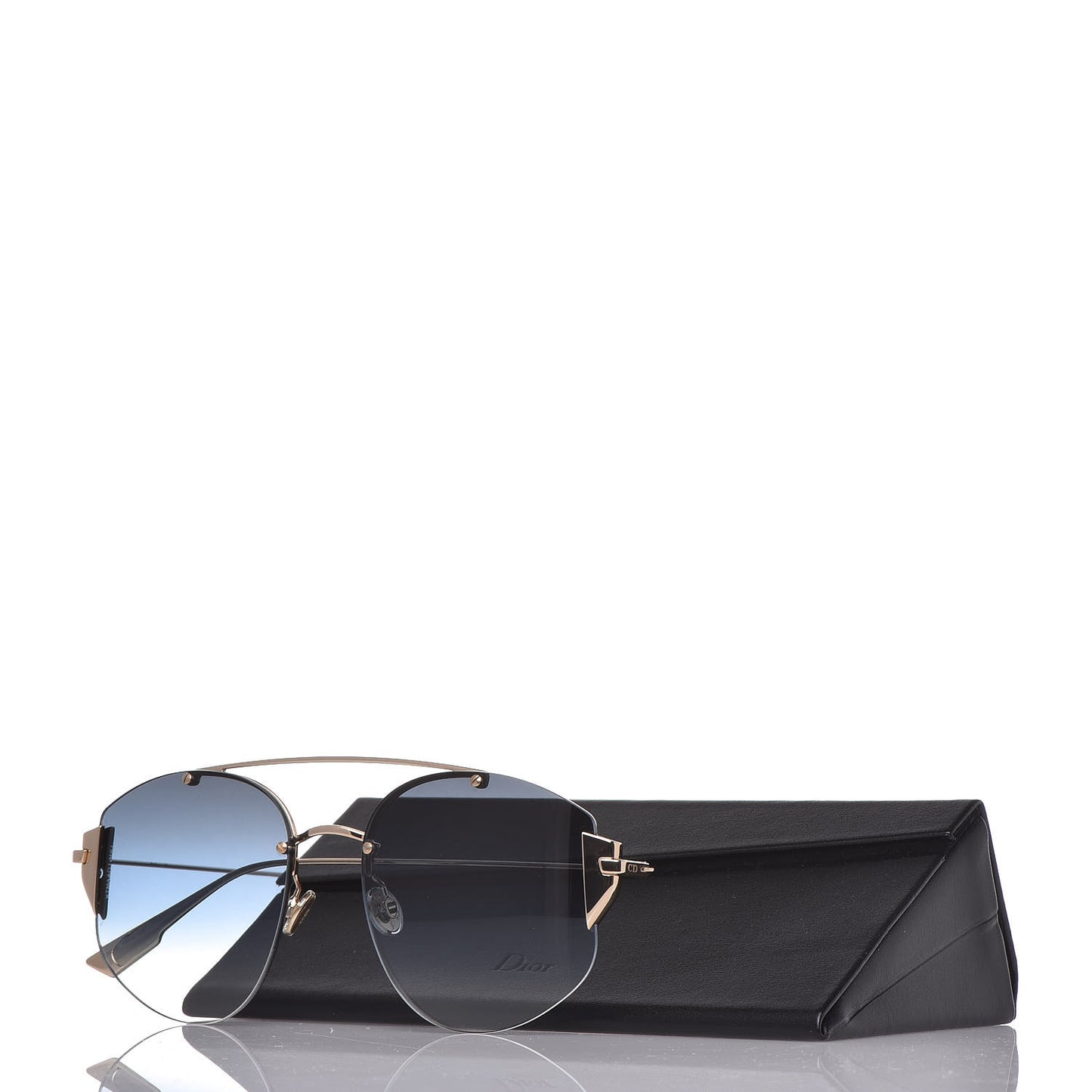 Metal Diorstronger Sunglasses Gold