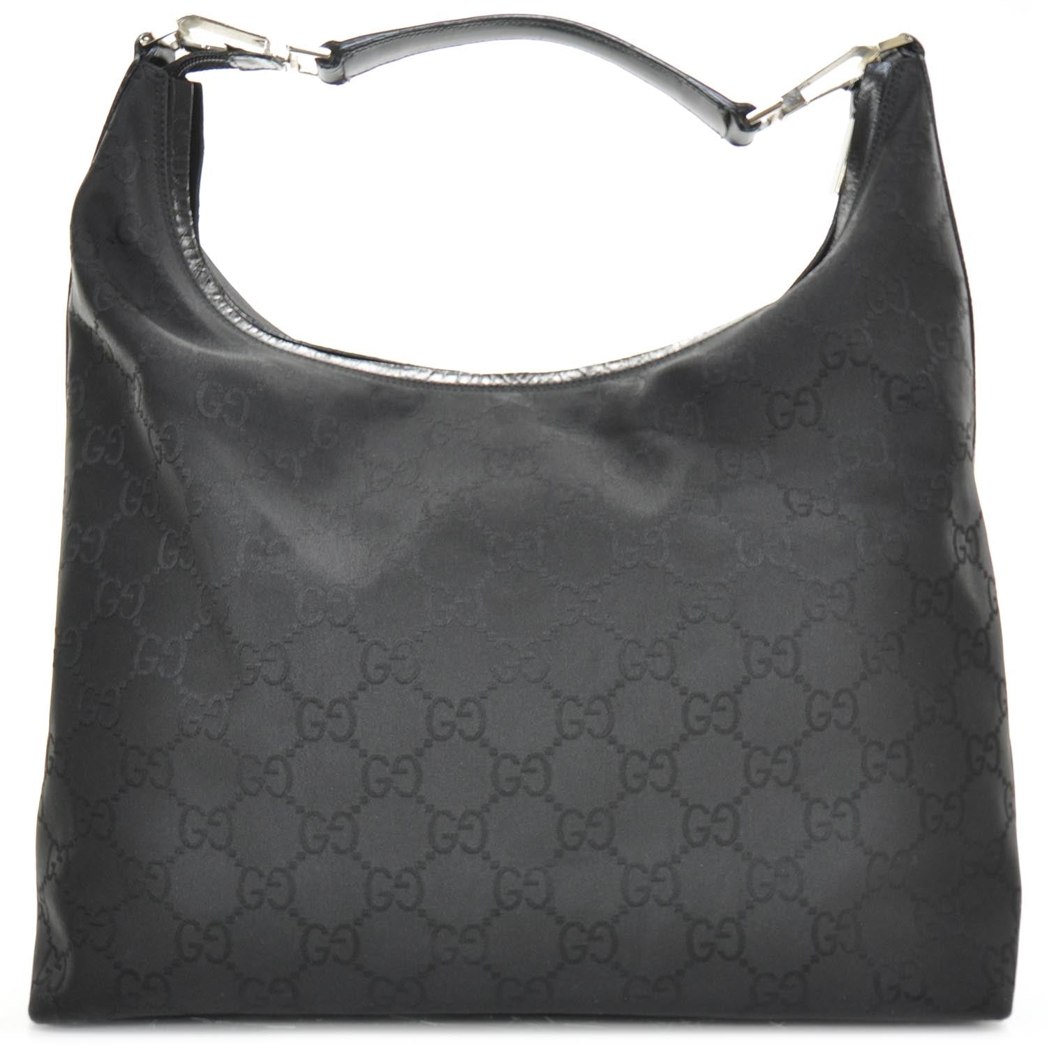 Gucci Nylon Monogram Large Hobo Black 1 of 8