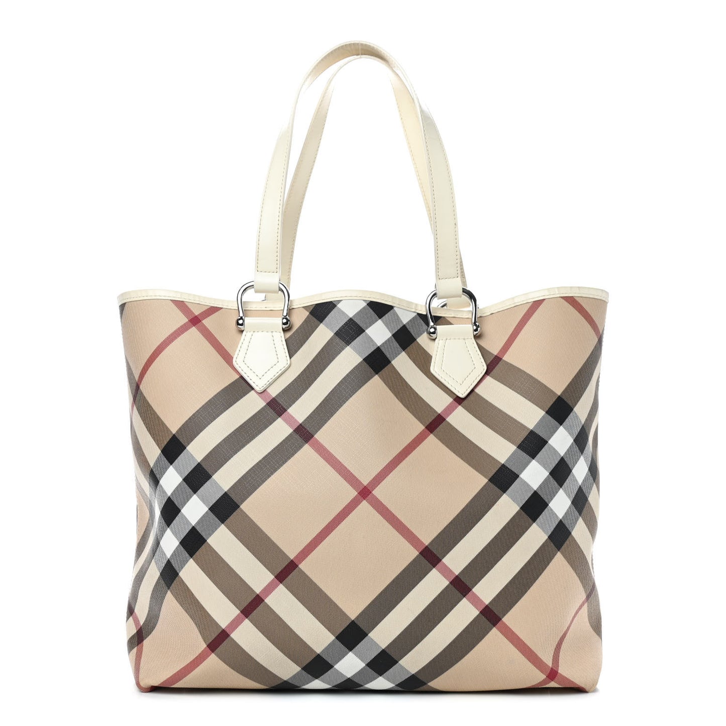 Nova Check Large Nickie Tote White