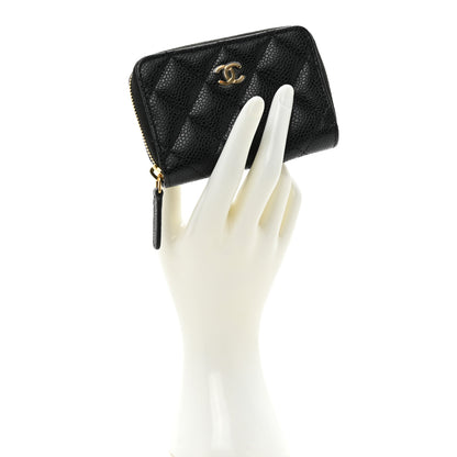 Chanel Caviar Quilted Classic Zipped Coin Purse Black 2 of 13