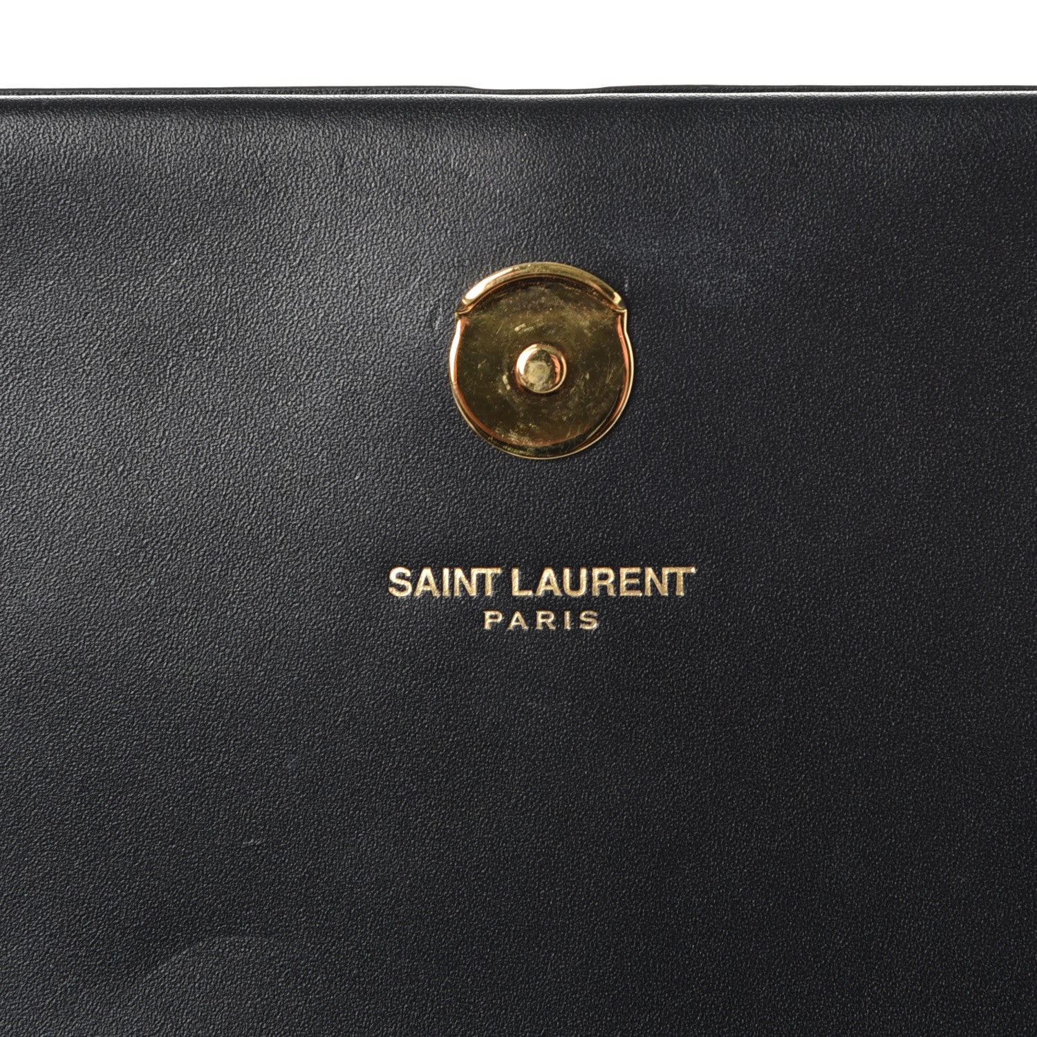 Saint Laurent Smooth Calfskin Classic Monogram Kate Tassel Chain Wallet Black 6 of 9