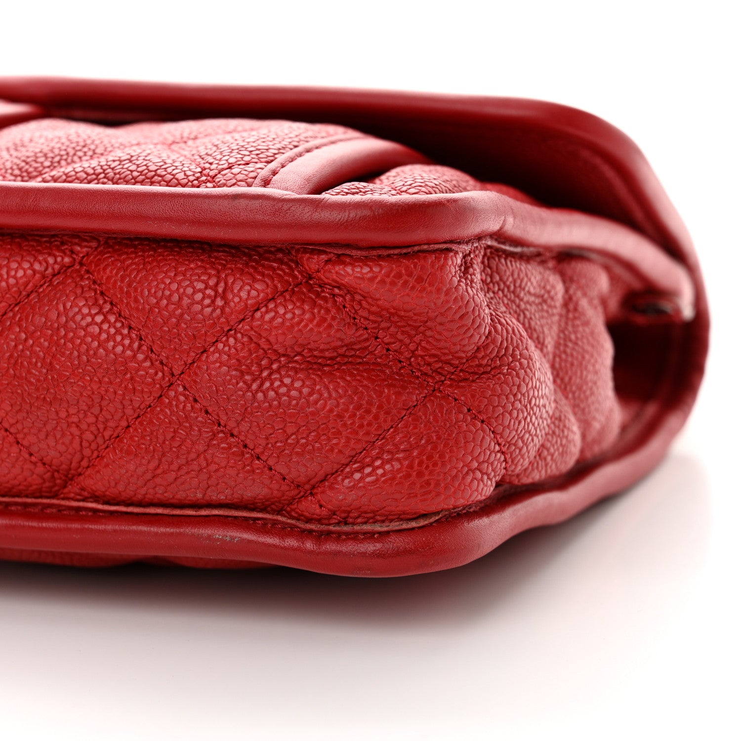 Chanel Caviar Quilted Large French Riviera Flap Red 10 of 12