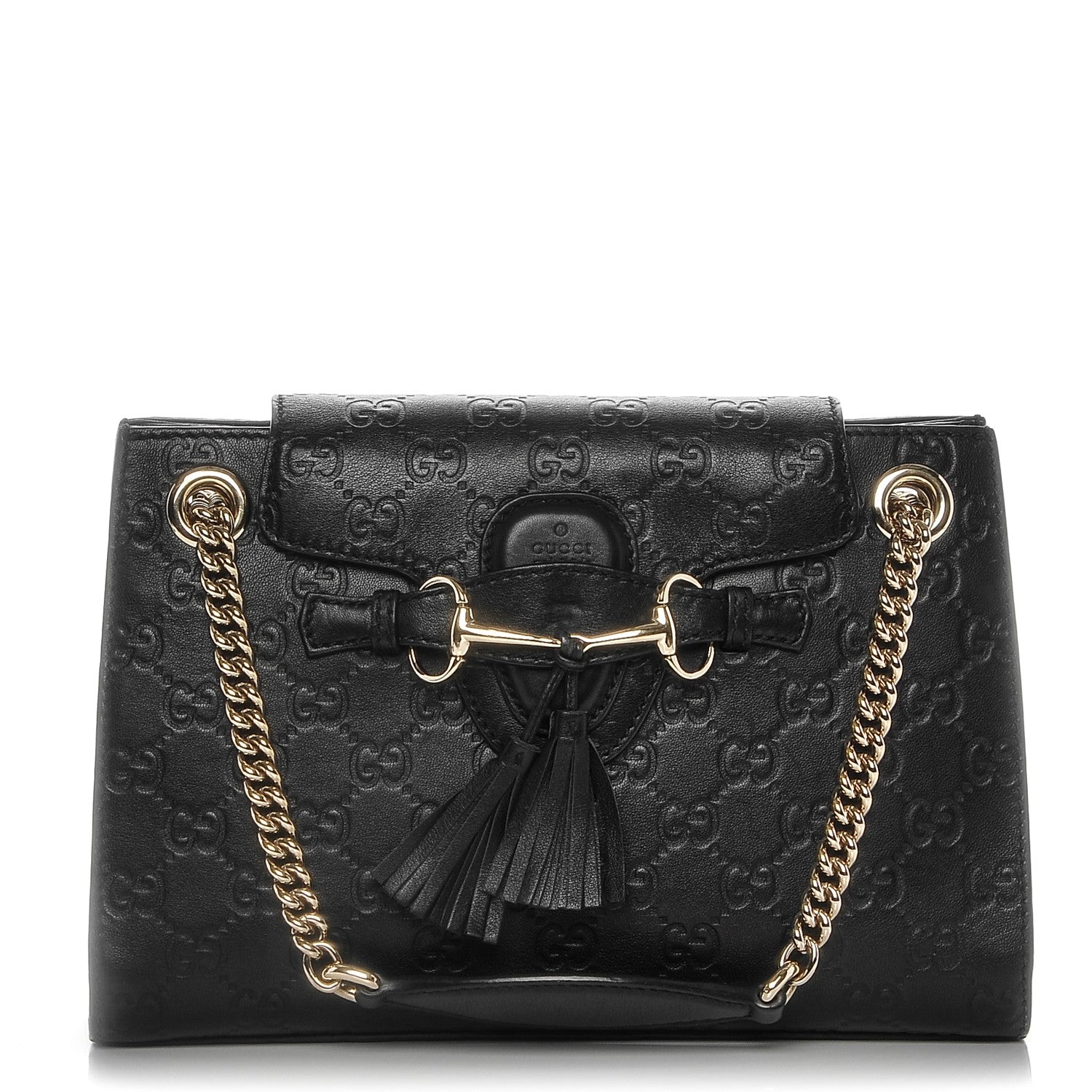 Gucci Guccissima Small Emily Shoulder Bag Black 1 of 7