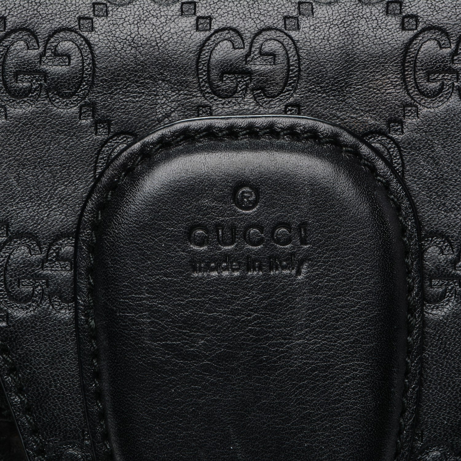 Gucci Guccissima Medium Emily Chain Shoulder Bag Black 6 of 10